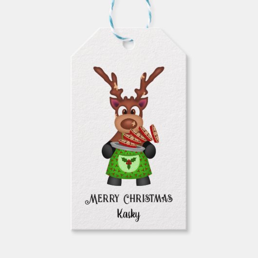 可愛いフェスティバルクリスマストナカスタマイズリ ギフトタグ (正面)