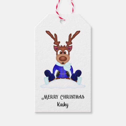 可愛いフェスティバルクリスマストナカスタマイズリ ギフトタグ (正面)