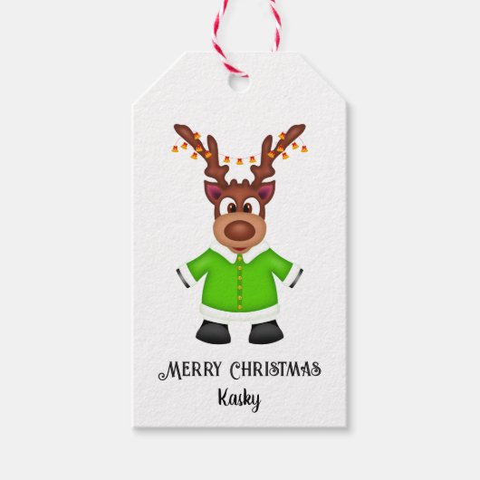 可愛いフェスティバルクリスマストナカスタマイズリ ギフトタグ (正面)