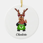 可愛いフェスティバルクリスマストナカスタマイズリ セラミックオーナメント (正面)