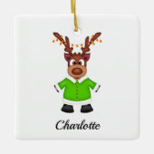可愛いフェスティバルクリスマストナカスタマイズリ セラミックオーナメント (正面)