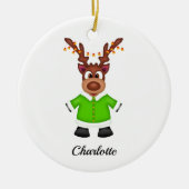 可愛いフェスティバルクリスマストナカスタマイズリ セラミックオーナメント (正面)