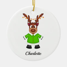 可愛いフェスティバルクリスマストナカスタマイズリ セラミックオーナメント