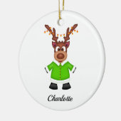可愛いフェスティバルクリスマストナカスタマイズリ セラミックオーナメント (左)