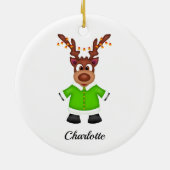 可愛いフェスティバルクリスマストナカスタマイズリ セラミックオーナメント (裏面)