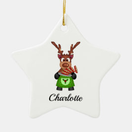 可愛いフェスティバルクリスマストナカスタマイズリ セラミックオーナメント