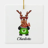 可愛いフェスティバルクリスマストナカスタマイズリ セラミックオーナメント (裏面)