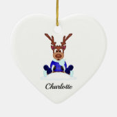 可愛いフェスティバルクリスマストナカスタマイズリ セラミックオーナメント (裏面)