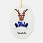 可愛いフェスティバルクリスマストナカスタマイズリ セラミックオーナメント (裏面)