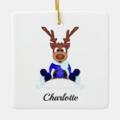可愛いフェスティバルクリスマストナカスタマイズリ セラミックオーナメント (正面)
