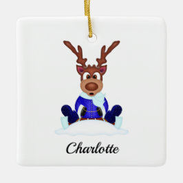 可愛いフェスティバルクリスマストナカスタマイズリ セラミックオーナメント