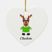 可愛いフェスティバルクリスマストナカスタマイズリ セラミックオーナメント (裏面)