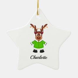 可愛いフェスティバルクリスマストナカスタマイズリ セラミックオーナメント
