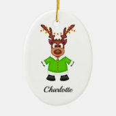 可愛いフェスティバルクリスマストナカスタマイズリ セラミックオーナメント (正面)