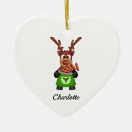 可愛いフェスティバルクリスマストナカスタマイズリ セラミックオーナメント