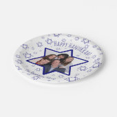 可愛いフェスティバルハッピーハヌカーPhoto Star of David ペーパープレート (アングル)