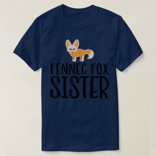 可愛いフェネック・フォー・シスター Tシャツ (デザイン正面)