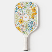 可愛いフェミニンヴィンテージ柄 ピックルボールラケット (裏面)