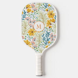 可愛いフェミニンヴィンテージ柄 ピックルボールラケット