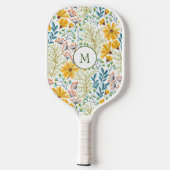可愛いフェミニンヴィンテージ柄 ピックルボールラケット (裏面)
