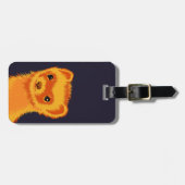 可愛いフェレットのペットアートかわいい動物 ラゲッジタグ (正面横)