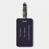 可愛いフェレットのペットアートかわいい動物 ラゲッジタグ (裏面縦)