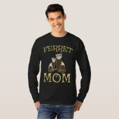 可愛いフェレット母の男性女性 Tシャツ (正面フル)
