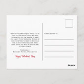 可愛いフォトバレンタインデーブラシ ポストカード (裏面)