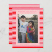 可愛いフォトバレンタインデー シーズンカード (正面/裏面)