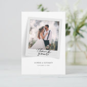 可愛いフォトフレーム手でレタ結婚ー サンキューカード (スタンド正面)