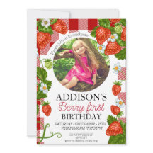 可愛いフォトレッドブルーベリー甘い1st誕生日