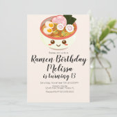 可愛いフォーエスニック麺 誕生日ディナー B 招待状 (スタンド正面)