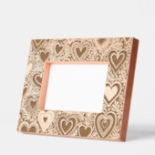 可愛いフォークハート&結婚葉のバレンタインデー レーザー彫刻フレーム (左)