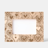 可愛いフォークハート&結婚葉のバレンタインデー レーザー彫刻フレーム (正面)