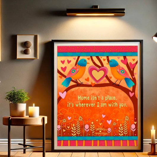 可愛いフォークバインスパイアリズホーム引用文インスピレーション ポスター