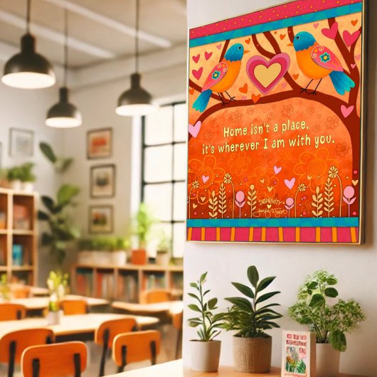 可愛いフォークバインスパイアリズホーム引用文インスピレーション ポスター