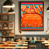 可愛いフォークバインスパイアリズホーム引用文インスピレーション ポスター