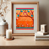 可愛いフォークバインスパイアリズホーム引用文インスピレーション ポスター