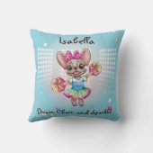 可愛いフカラフルレンチェ愛唱学校スピリット クッション (裏面)