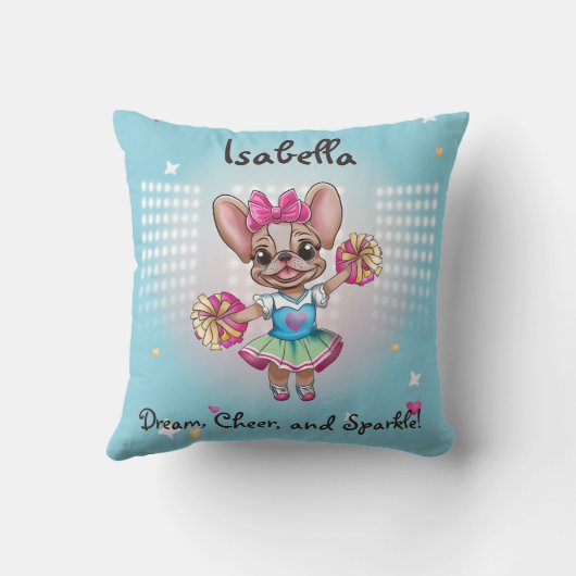 可愛いフカラフルレンチェ愛唱学校スピリット クッション (裏面)