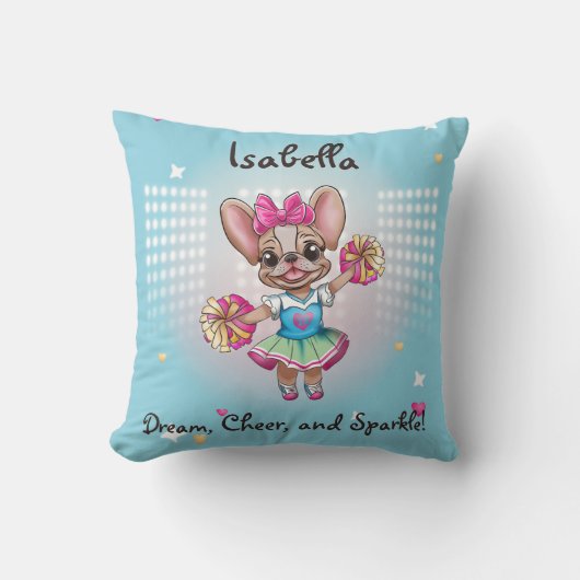 可愛いフカラフルレンチェ愛唱学校スピリット クッション (正面)