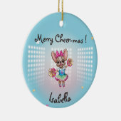 可愛いフカラフルレンチェ愛唱学校スピリット セラミックオーナメント (右)