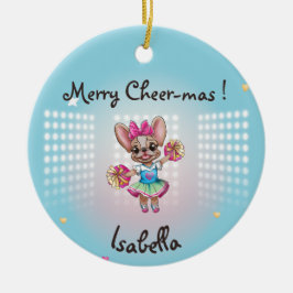 可愛いフカラフルレンチェ愛唱学校スピリット セラミックオーナメント