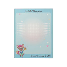 可愛いフカラフルレンチェ愛唱学校スピリット ノートパッド