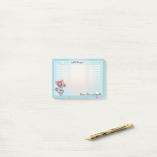 可愛いフカラフルレンチェ愛唱学校スピリット ポストイット (デスク上)