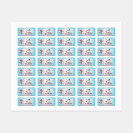 可愛いフカラフルレンチェ愛唱学校スピリット ラベル