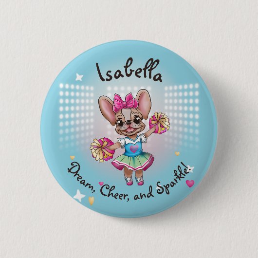 可愛いフカラフルレンチェ愛唱学校スピリット 缶バッジ (正面)