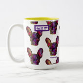 可愛いフカラフルレンチコーヒーマグ ツートーンマグカップ (左)