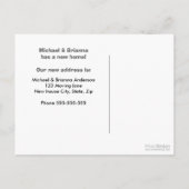 可愛いフクロウのアドレス変更の移動 案内ポストカード (裏面)