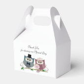 可愛いフクロウ結婚ズが登場 フェイバーボックス (裏面サイド)